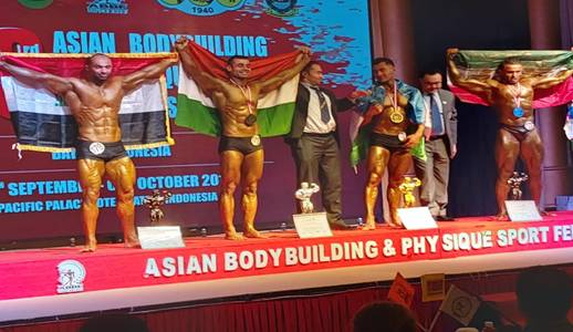 Maj AQ Khan Won Silver Medal in 53rd Asian Body Building and Physique Sports Championship 2019