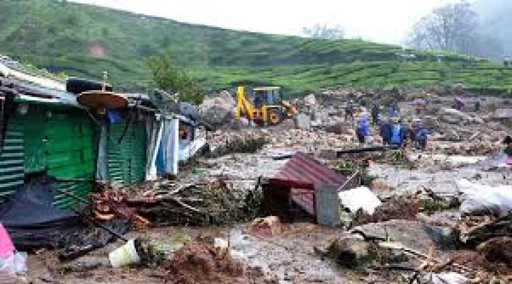 A massive landslide took place in Kerala after received heavy rainfall