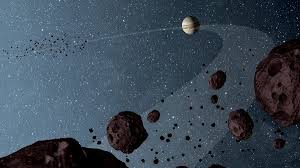 19 asteroids orbiting the sun between Jupiter and Neptune