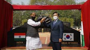Defence Minister inaugurated Indo-Korean friendship-park in Delhi