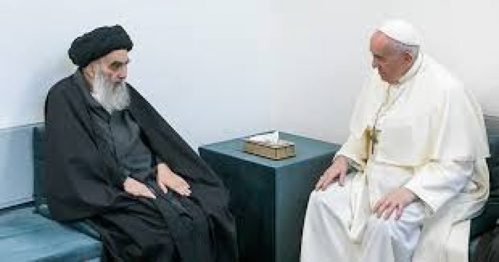 Pope Francis meets Iraq’s Shia leader al-Sistani