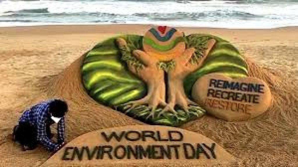 UNEP praises a sand art made by Sudarsan Pattnaik