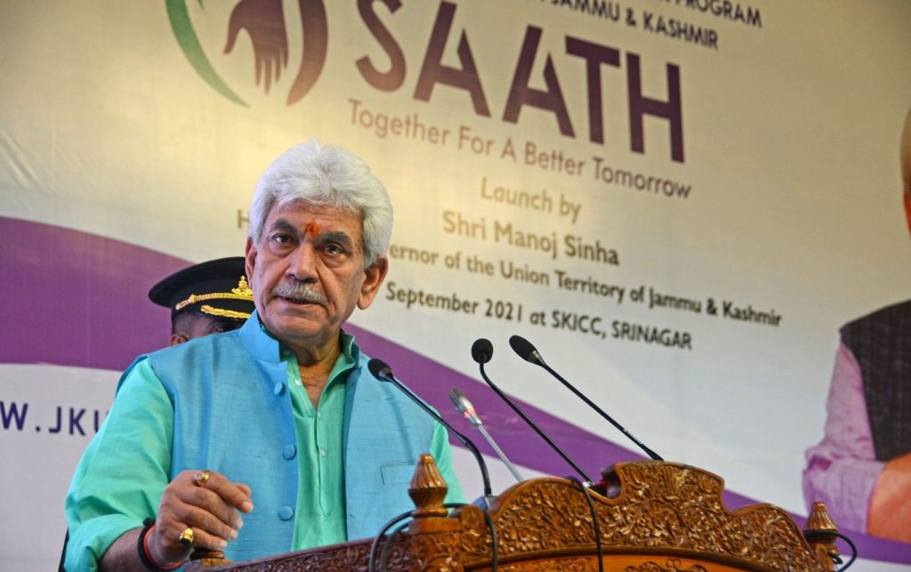 J&K LG Manoj Sinha inaugurates initiative for women associated with Self Help Groups