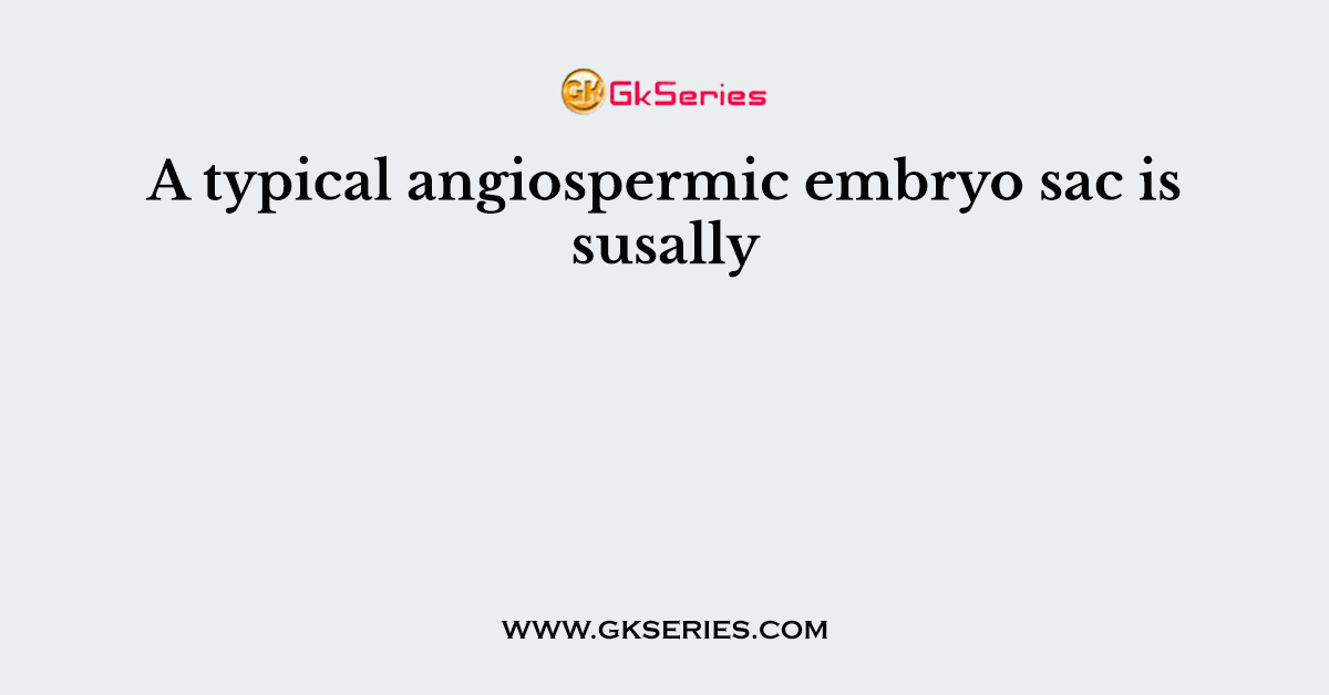A typical angiospermic embryo sac is susally