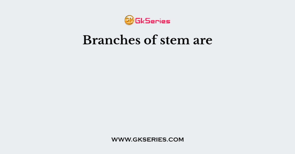 Branches of stem are