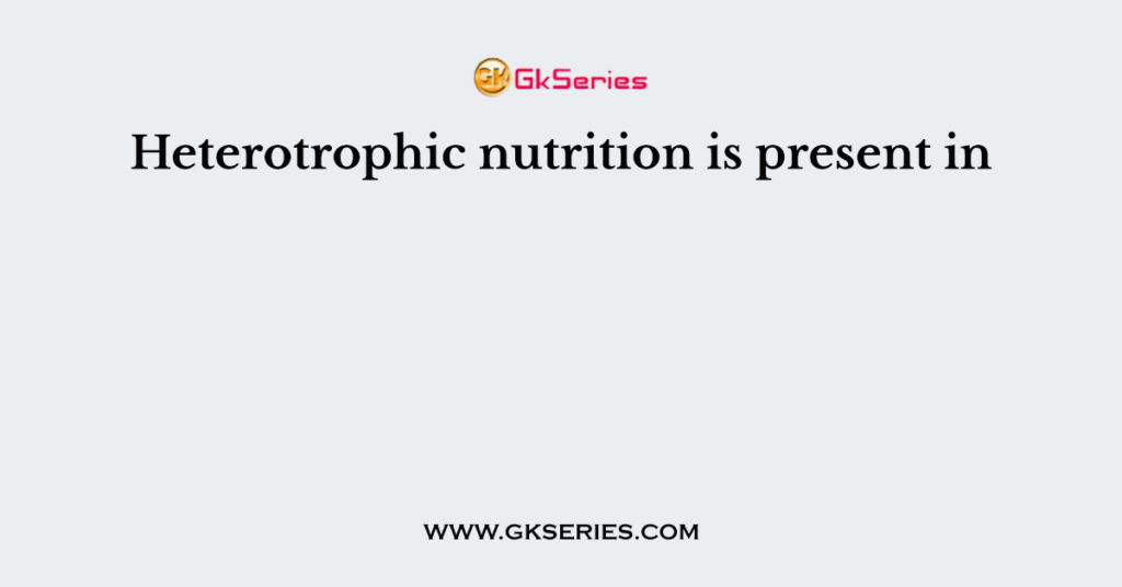 Heterotrophic nutrition is present in