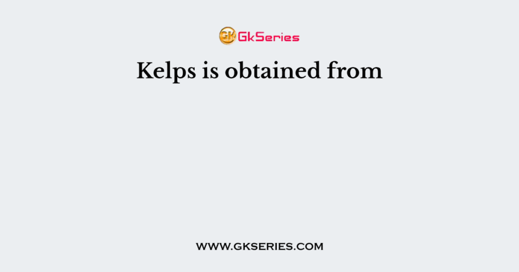 Kelps is obtained from