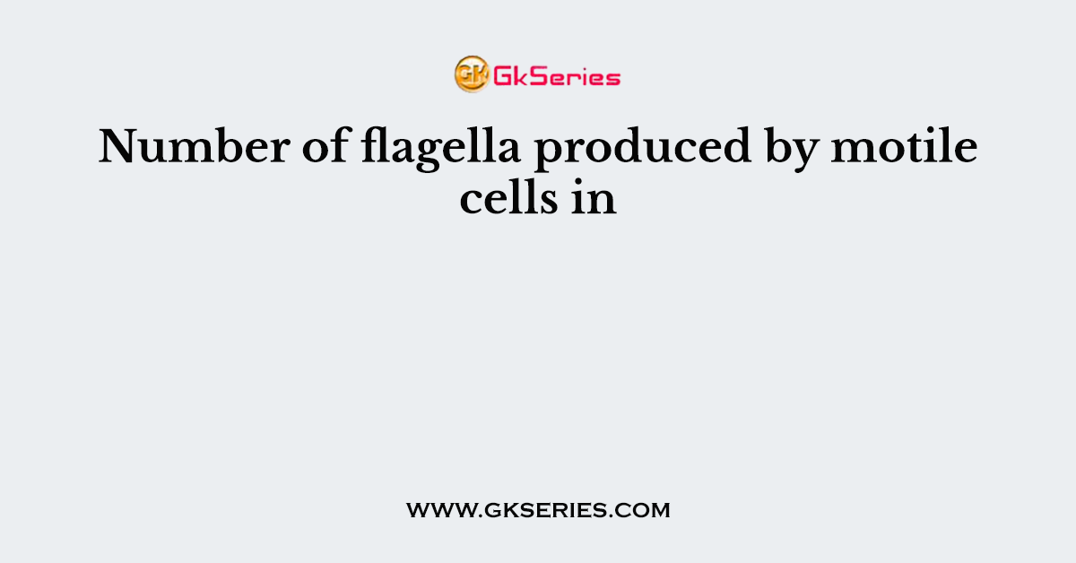 Number of flagella produced by motile cells in