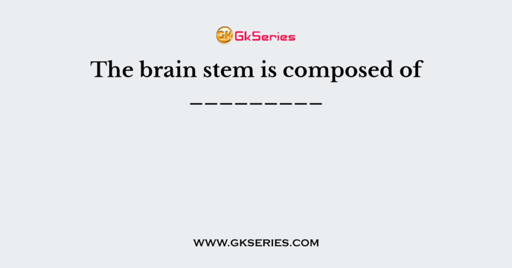 The brain stem is composed of _________