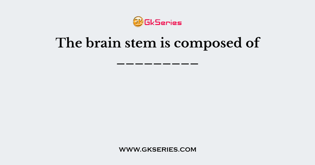 The brain stem is composed of _________