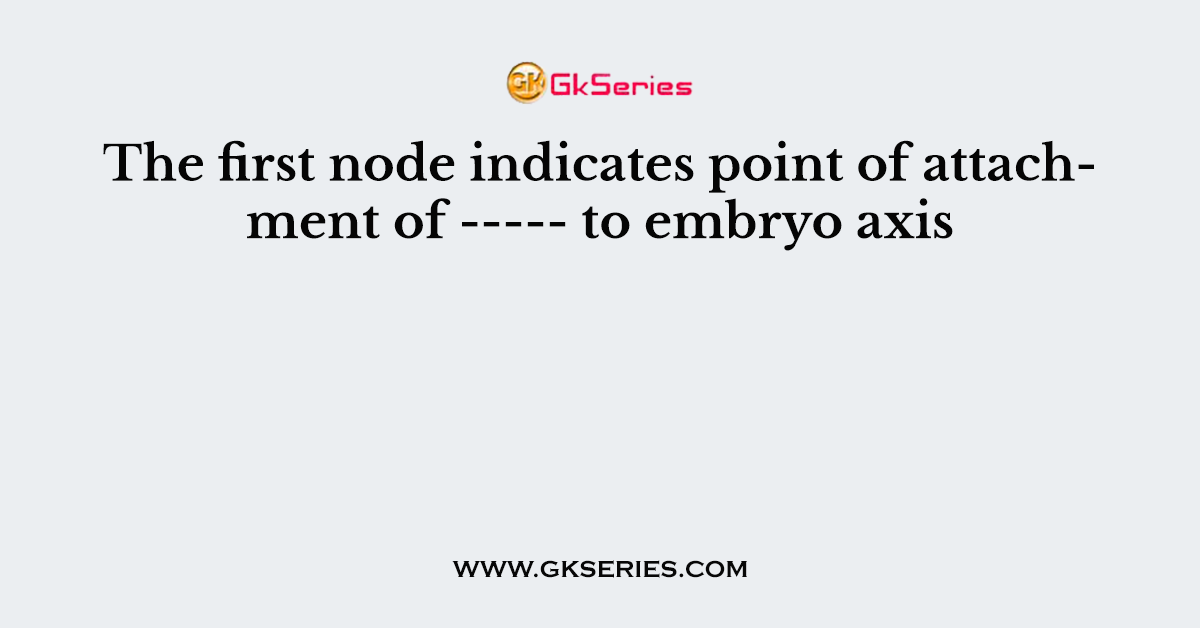 The first node indicates point of attachment of ----- to embryo axis