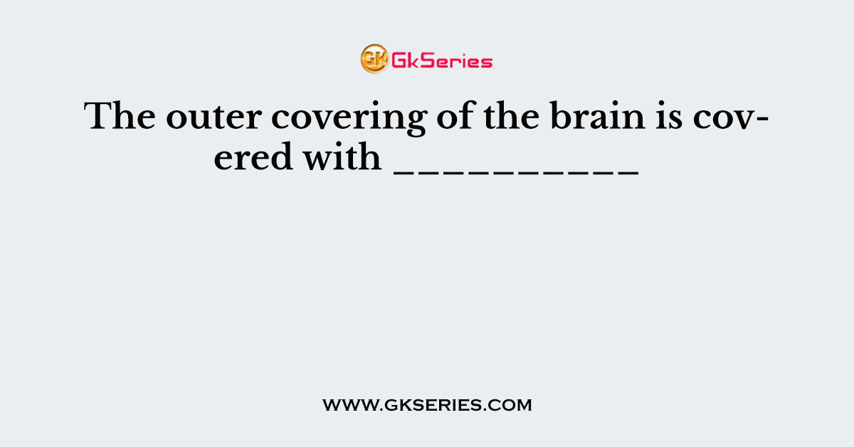 The outer covering of the brain is covered with __________