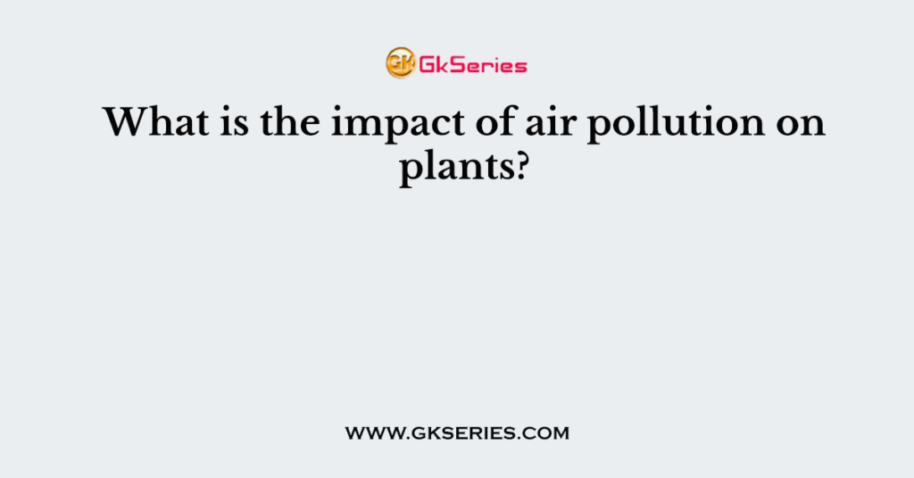 What is the impact of air pollution on plants?