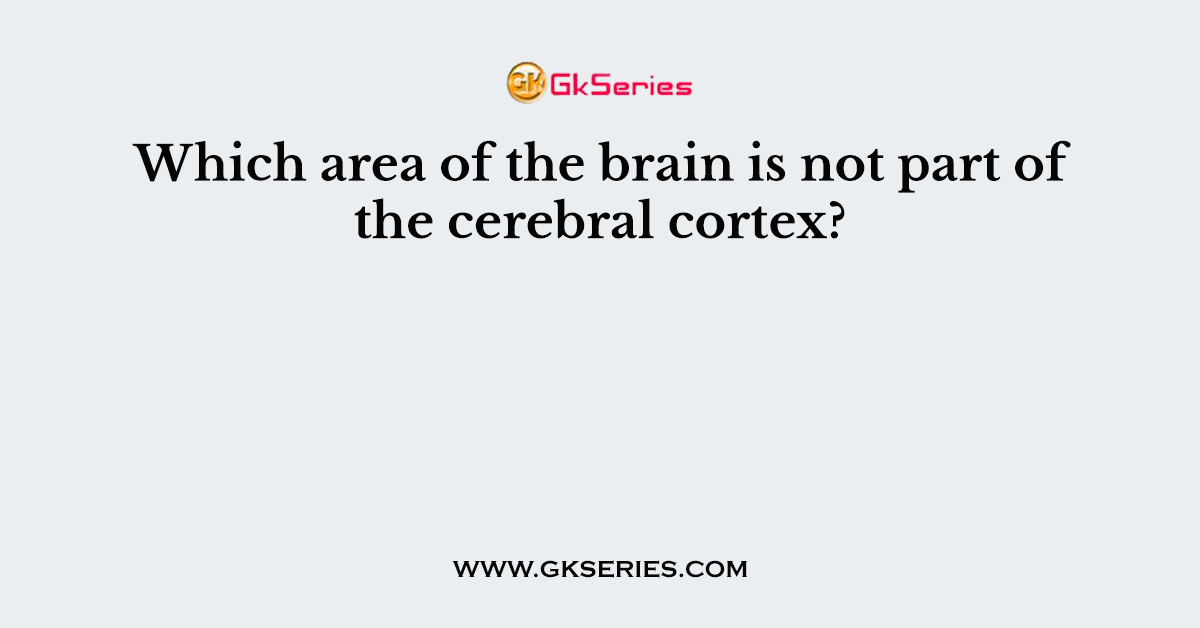 Which area of the brain is not part of the cerebral cortex?