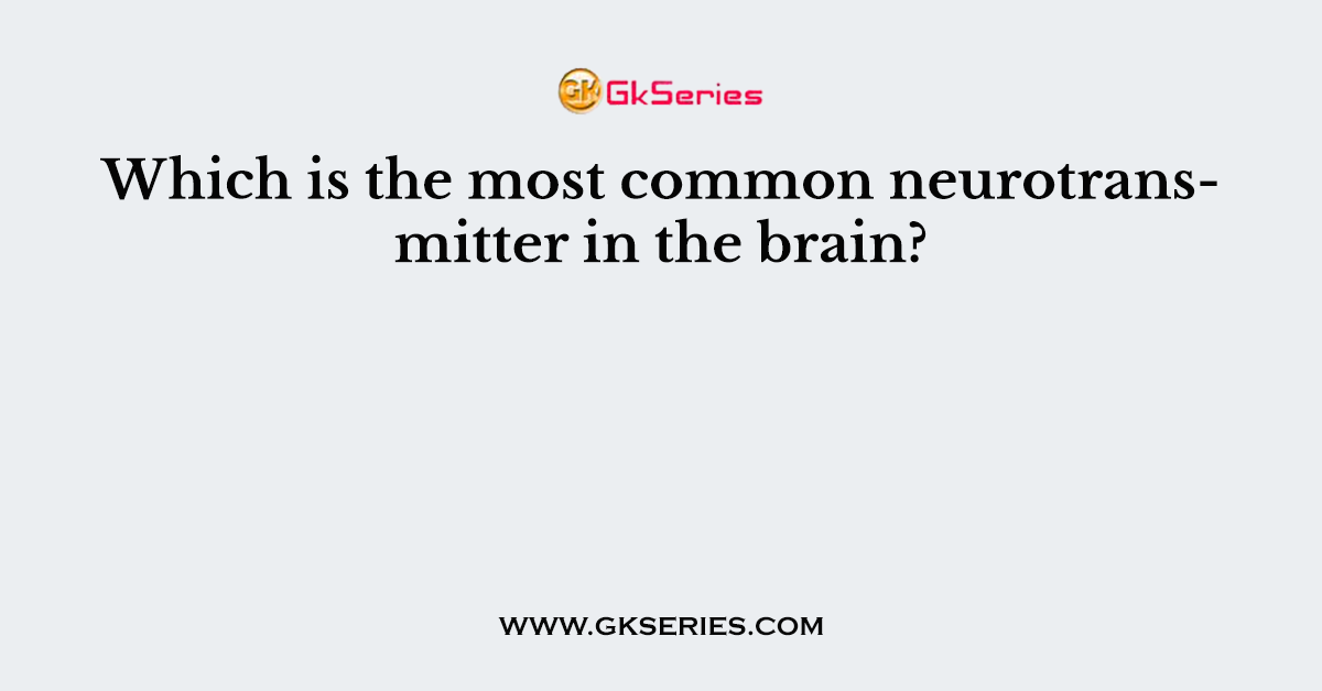 Which is the most common neurotransmitter in the brain?
