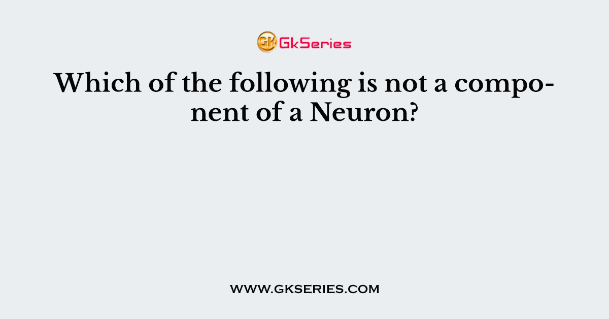 Which of the following is not a component of a Neuron?