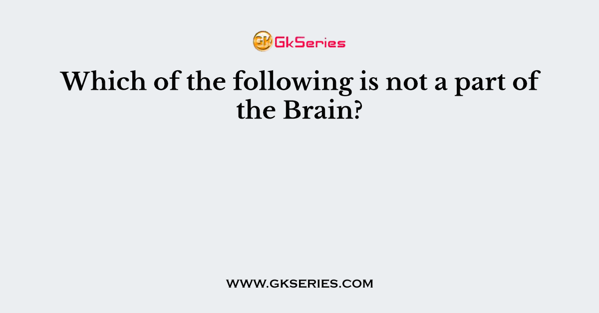 Which of the following is not a part of the Brain?