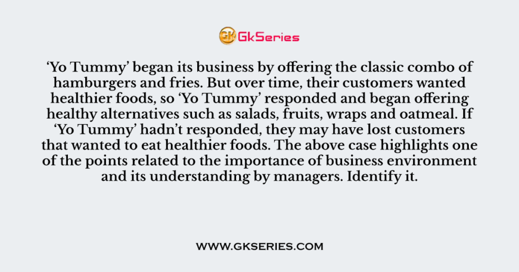 ‘Yo Tummy’ began its business by offering the classic combo of hamburgers and fries