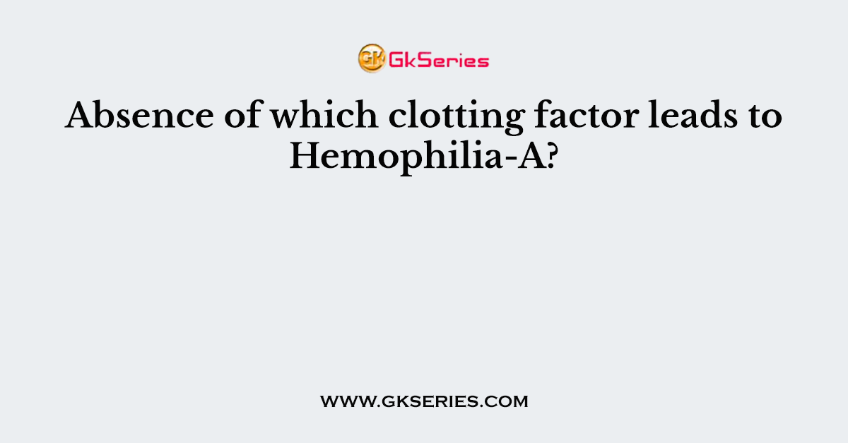 Absence of which clotting factor leads to Hemophilia-A?