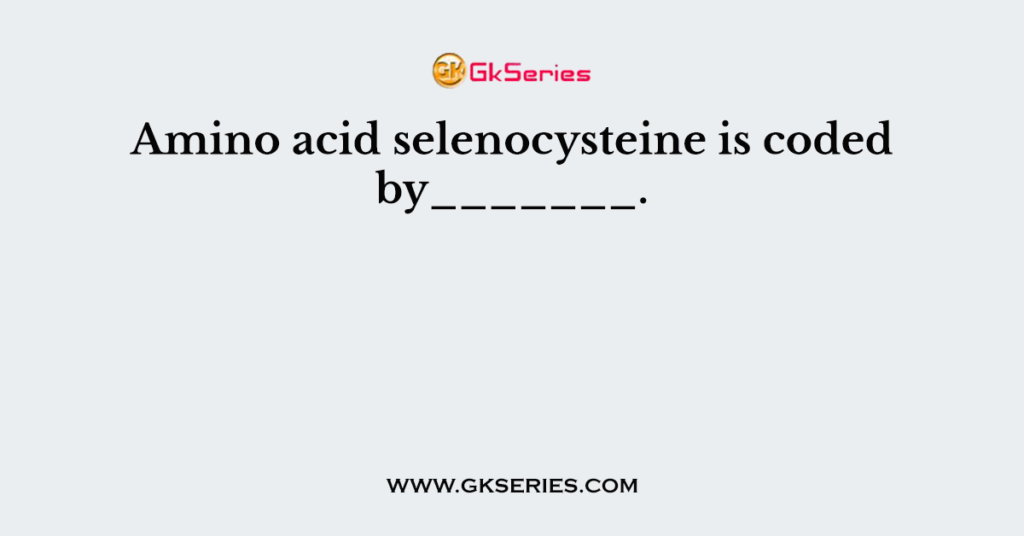 Amino acid selenocysteine is coded by_______.