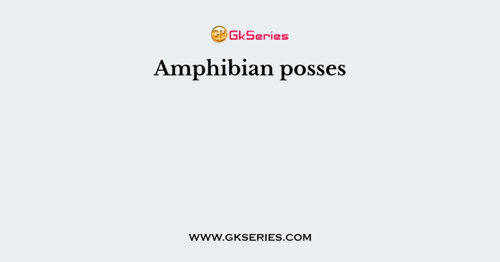 Amphibian posses