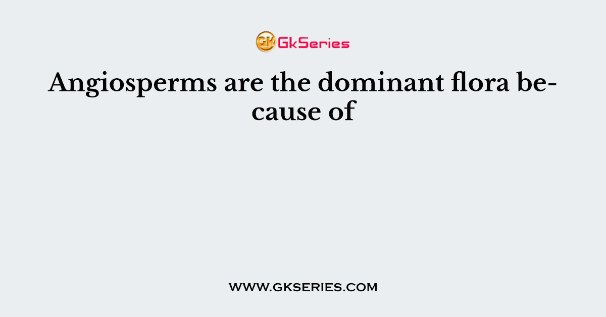 Angiosperms are the dominant flora because of