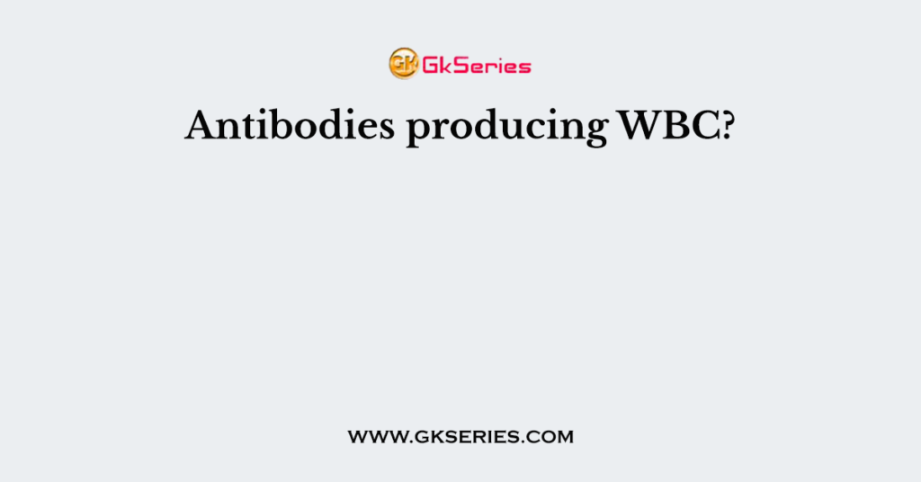 Antibodies producing WBC?