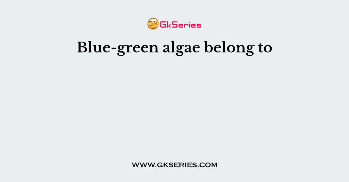 Blue-green algae belong to