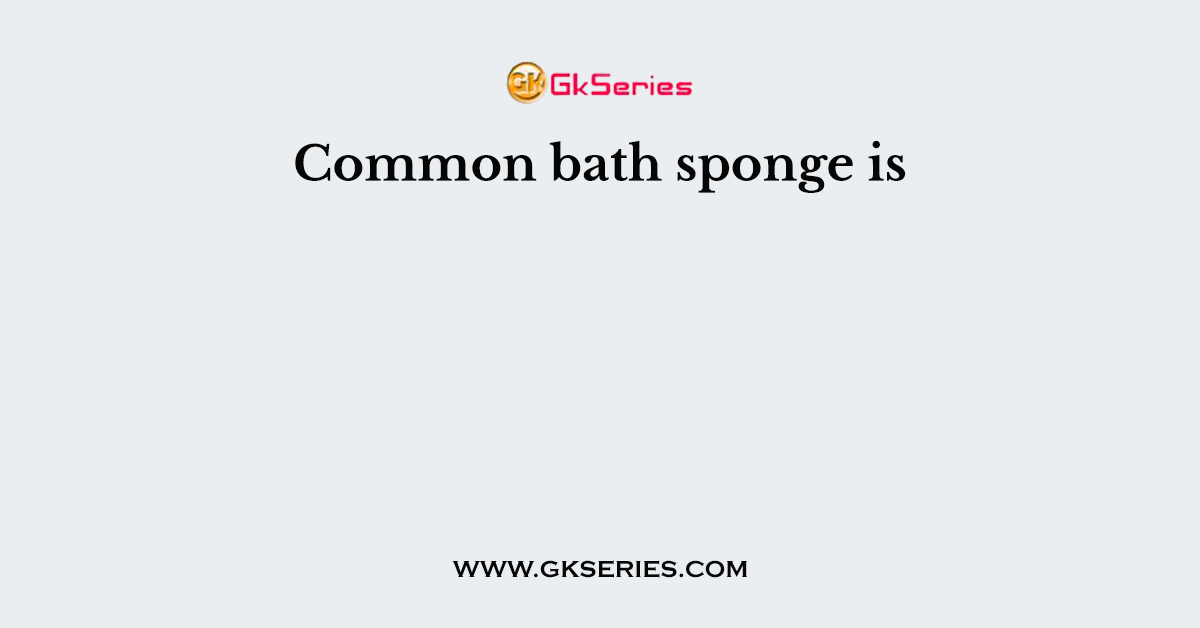 Common bath sponge is