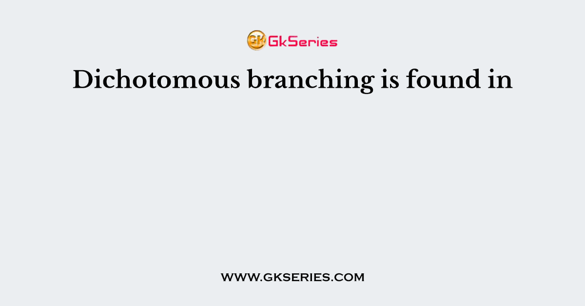 Dichotomous branching is found in