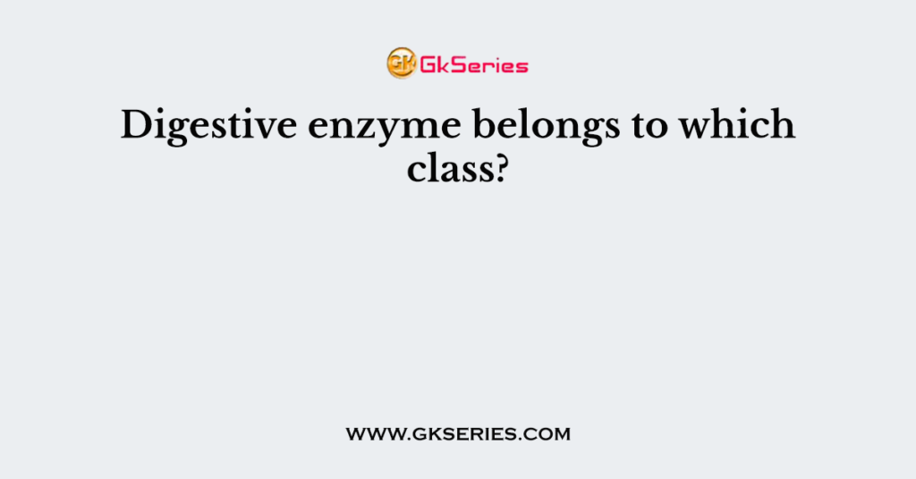 Digestive enzyme belongs to which class?