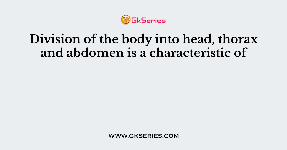 Division of the body into head, thorax and abdomen is a characteristic of