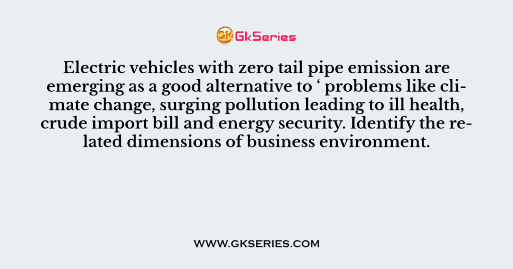 Electric vehicles with zero tail pipe emission are emerging as a good alternative