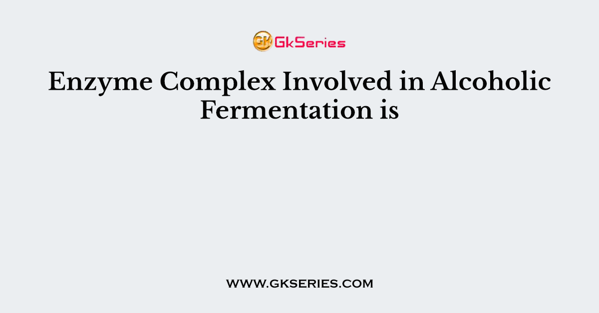 Enzyme Complex Involved in Alcoholic Fermentation is