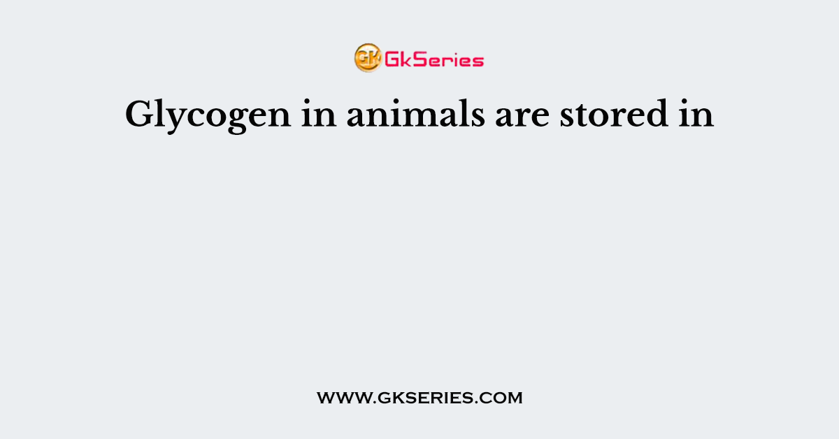 Glycogen in animals are stored in