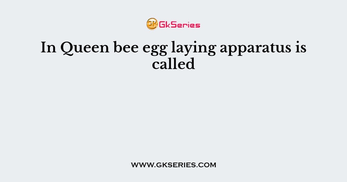 In Queen bee egg laying apparatus is called
