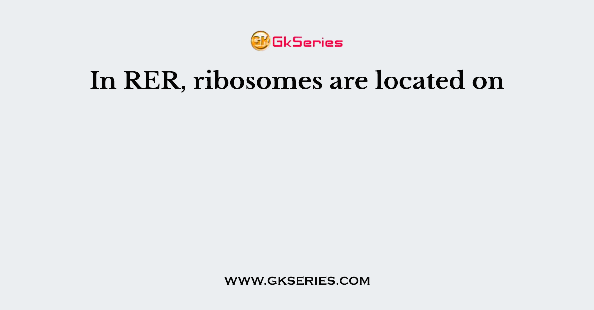 In RER, ribosomes are located on