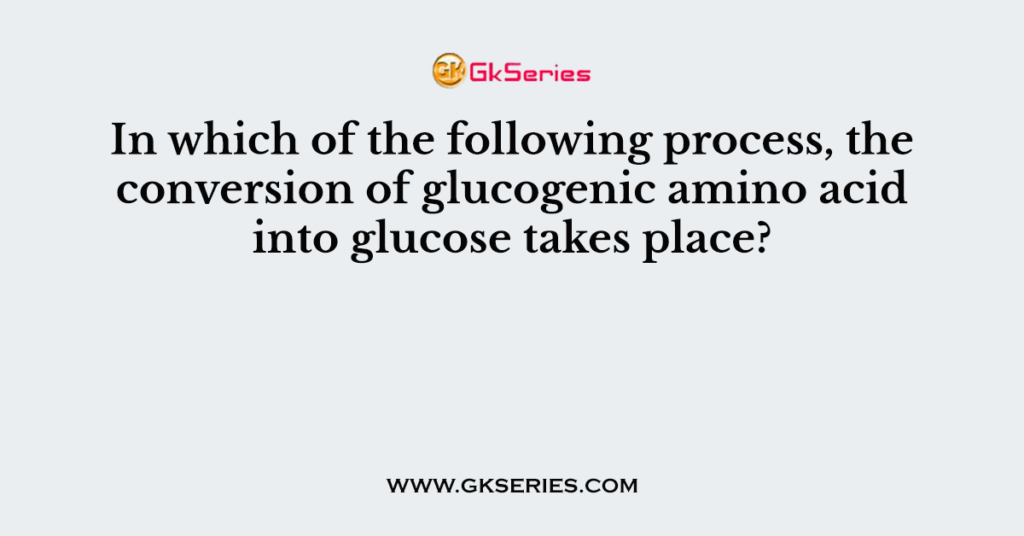 In which of the following process, the conversion of glucogenic amino