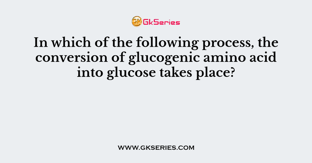 In which of the following process, the conversion of glucogenic amino acid into glucose takes place?