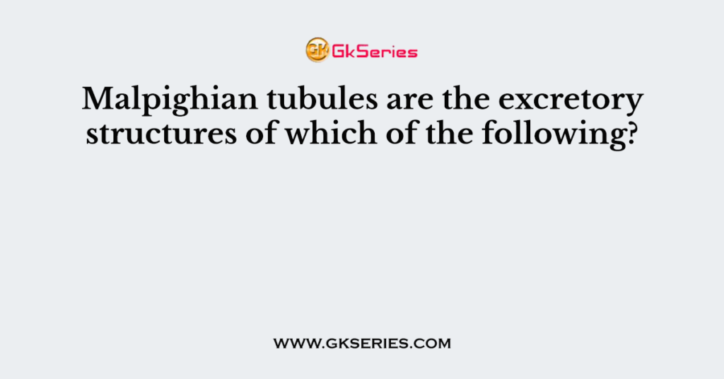 Malpighian tubules are the excretory structures of which of the following?