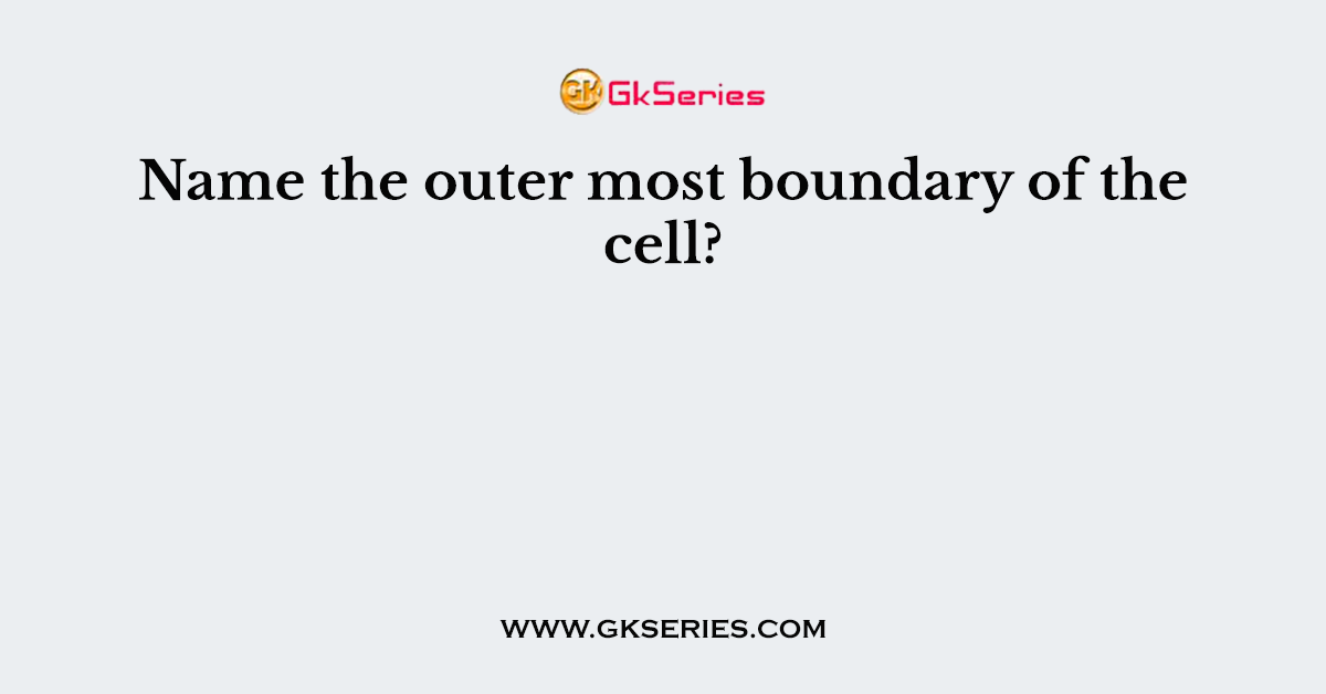 Name the outer most boundary of the cell?