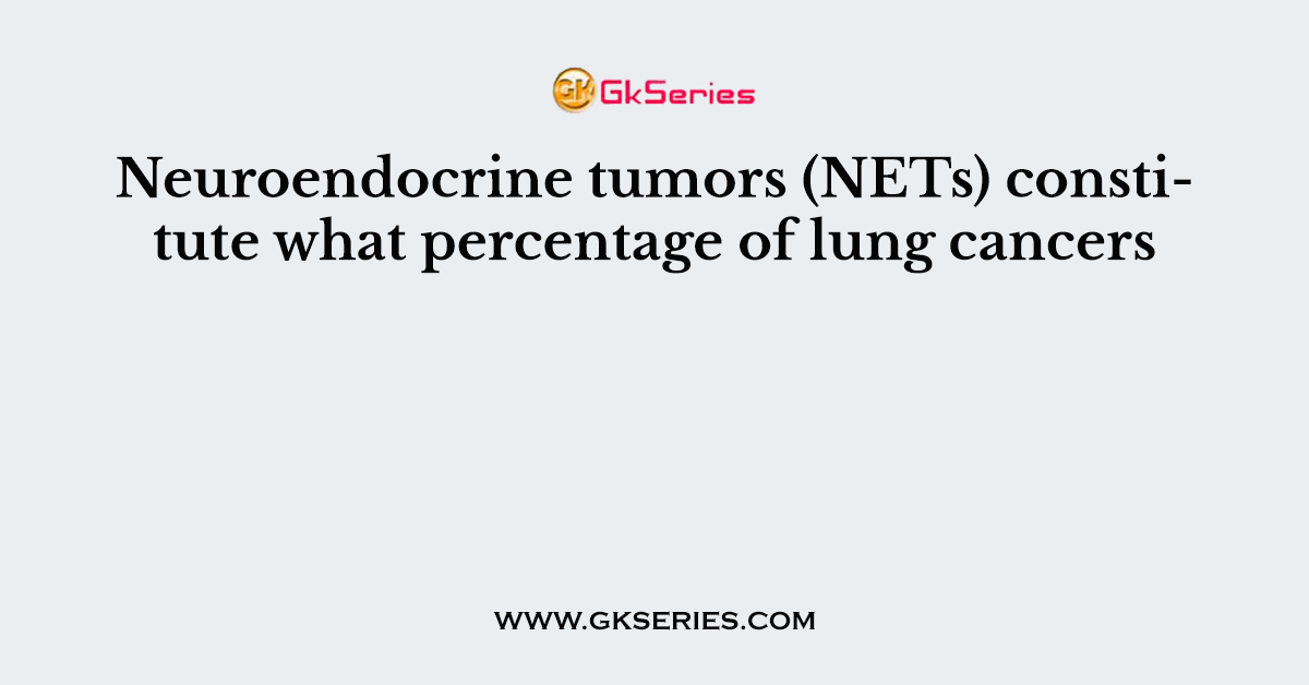Neuroendocrine tumors (NETs) constitute what percentage of lung cancers