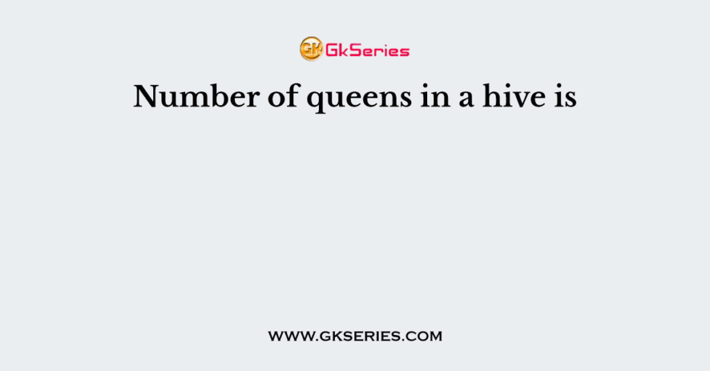 Number of queens in a hive is