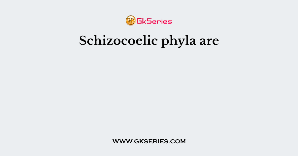 Schizocoelic phyla are