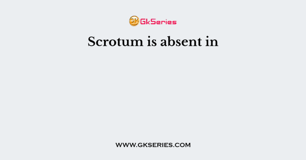 Scrotum is absent in