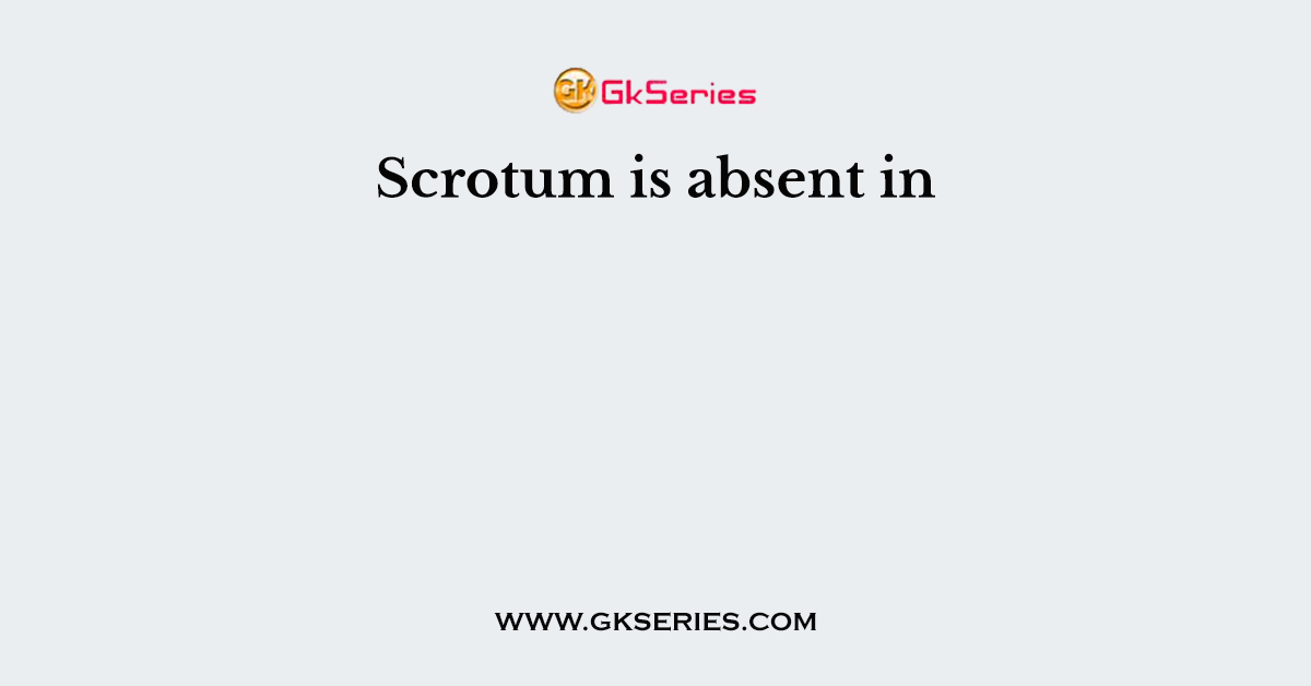 Scrotum is absent in