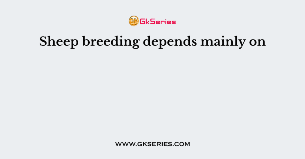 Sheep breeding depends mainly on