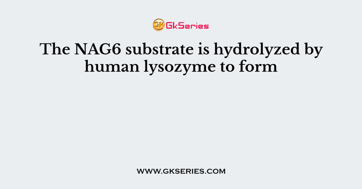 The NAG6 substrate is hydrolyzed by human lysozyme to form