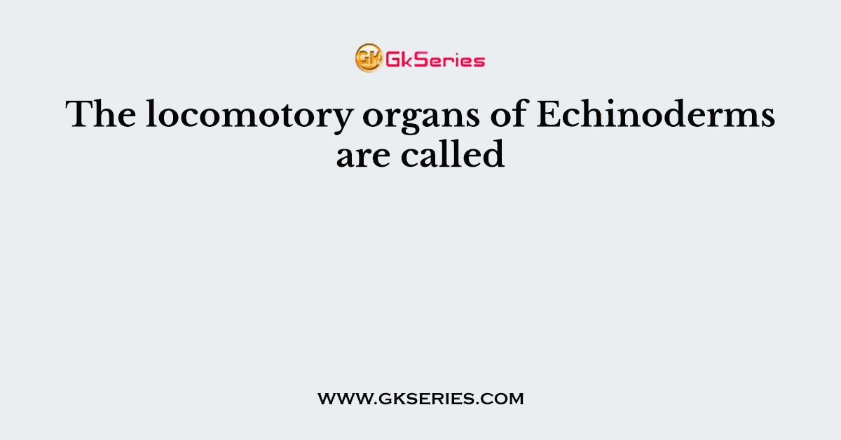 The locomotory organs of Echinoderms are called