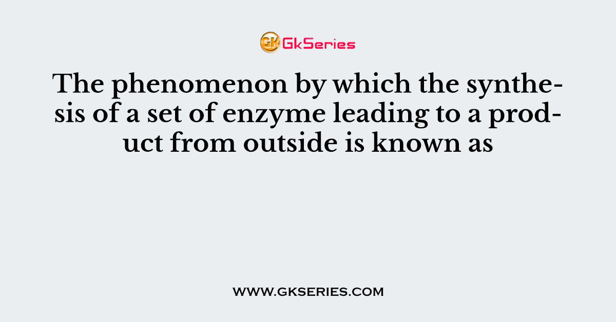 The phenomenon by which the synthesis of a set of enzyme leading to a product from outside is known as